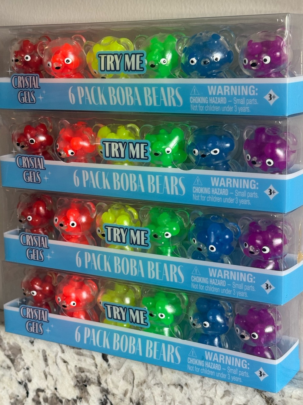 Sunny Days 6-Pack Boba Bears Sensory Toy Squishy Set - Multicolor